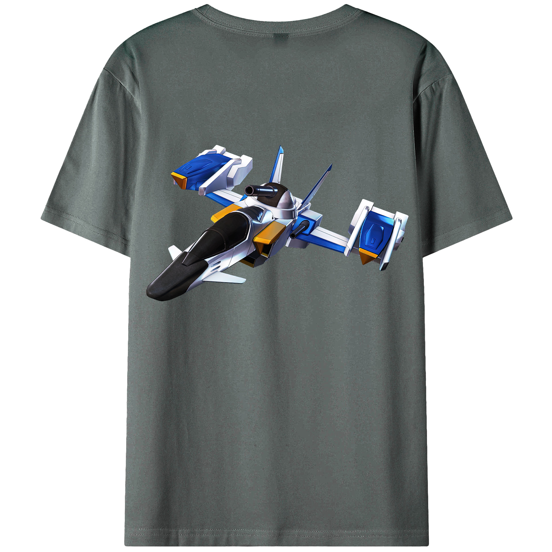 （画像用） 機動戦士ガンダム Mobile Suit Gundam 綿100％ メンズ半袖Tシャツ（バックプリント） 通気性